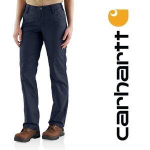 Size:12🔥Carhartt Women's 103104 Women Rugged Professional Series Loose Fit Navy